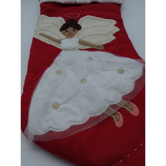 Pottery Barn Kids Isabella Angel African American Holiday Stocking Christmas - Picture 5 of 12